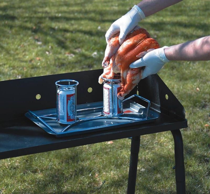 The Twins Beer Can Chicken Holders