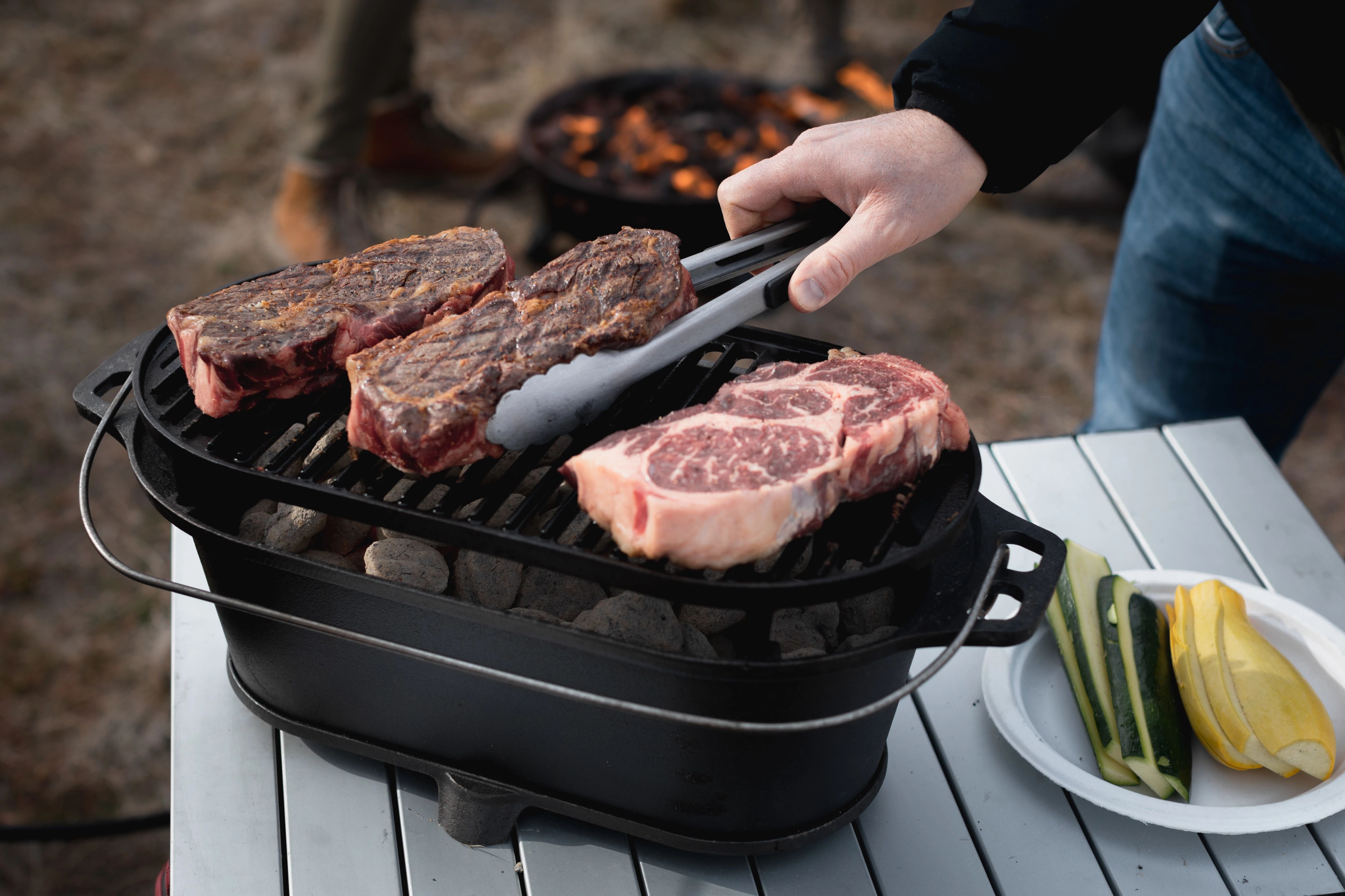 Cast Iron Campfire Griddle With Three Legs - Buy Cast Iron