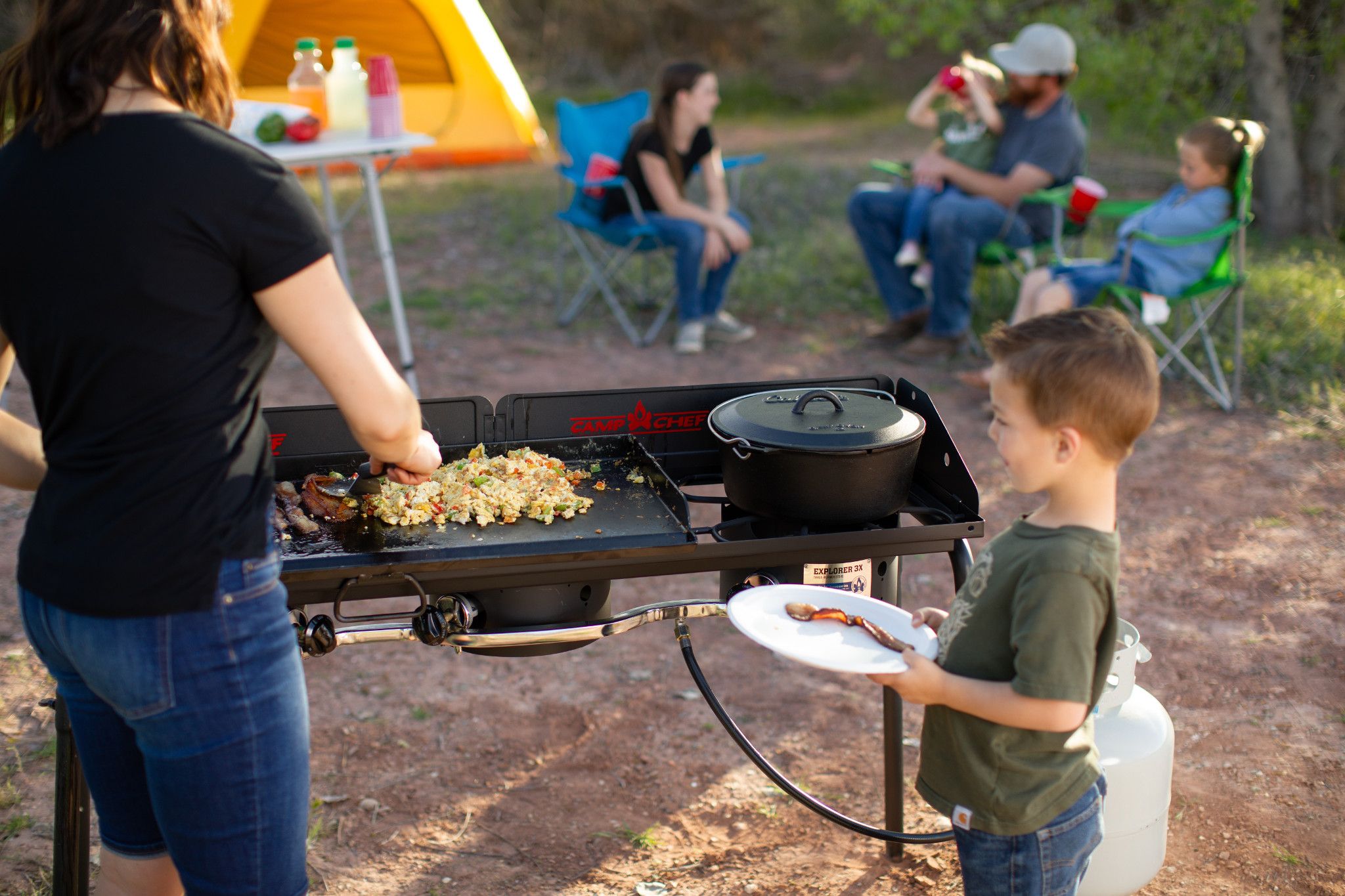 Char-Griller 3 Burner Camp Stove - Black